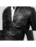 Men faux Leather jacket T6