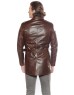 Men Leather Trench Coat 