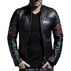 Men Faux Leather Jacket MOD-RS