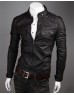 Men faux Leather jacket T3