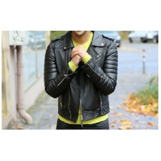 Men Faux Leather Jacket MB2